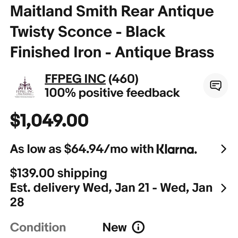 Maitland Smith Twisty Sconce